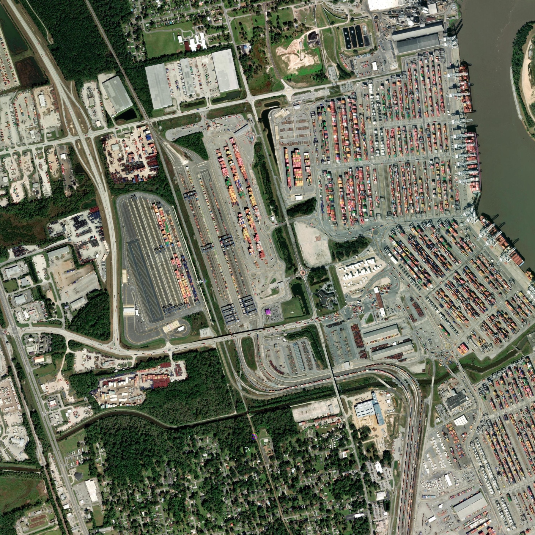 Aerial basemap of Port of Savannah AOI